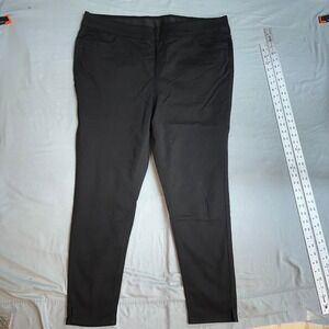d & co. Denim Company Black Pants Women's 1X/2XL Comfort Stretch
